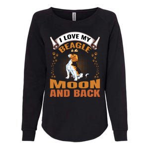 I Love My Beagle To The Moon and Back Womens California Wash Sweatshirt