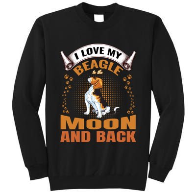 I Love My Beagle To The Moon and Back Tall Sweatshirt