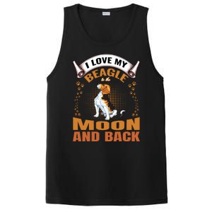 I Love My Beagle To The Moon and Back PosiCharge Competitor Tank