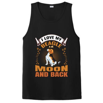 I Love My Beagle To The Moon and Back PosiCharge Competitor Tank