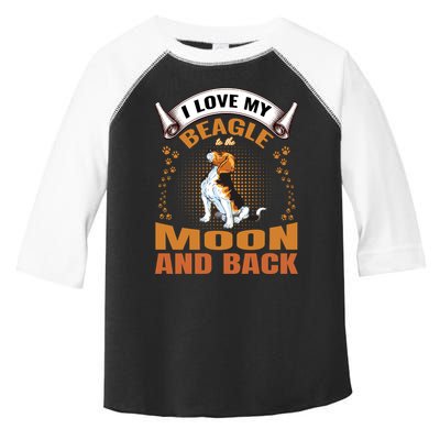 I Love My Beagle To The Moon and Back Toddler Fine Jersey T-Shirt