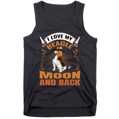 I Love My Beagle To The Moon and Back Tank Top