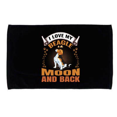 I Love My Beagle To The Moon and Back Microfiber Hand Towel