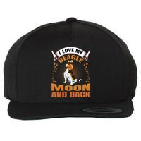 I Love My Beagle To The Moon and Back Wool Snapback Cap