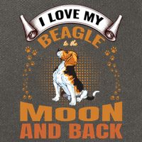 I Love My Beagle To The Moon and Back Cotton Canvas Backpack