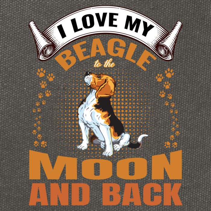 I Love My Beagle To The Moon and Back Cotton Canvas Backpack