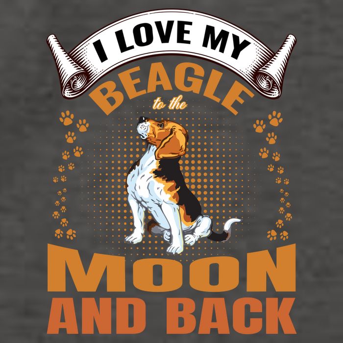 I Love My Beagle To The Moon and Back Vector Backpack