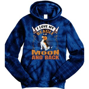 I Love My Beagle To The Moon and Back Tie Dye Hoodie