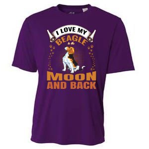 I Love My Beagle To The Moon and Back Cooling Performance Crew T-Shirt