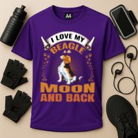 I Love My Beagle To The Moon and Back Performance Shirt