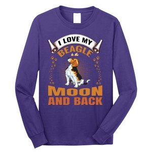 I Love My Beagle To The Moon and Back Long Sleeve Shirt