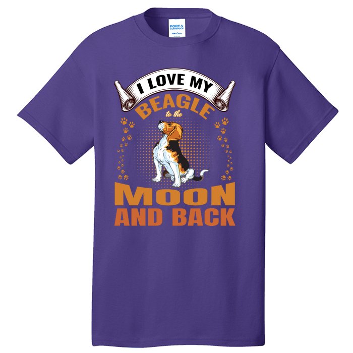 I Love My Beagle To The Moon and Back Tall T-Shirt