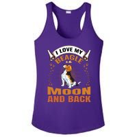 I Love My Beagle To The Moon and Back Ladies PosiCharge Competitor Racerback Tank