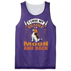 I Love My Beagle To The Moon and Back Mesh Reversible Basketball Jersey Tank