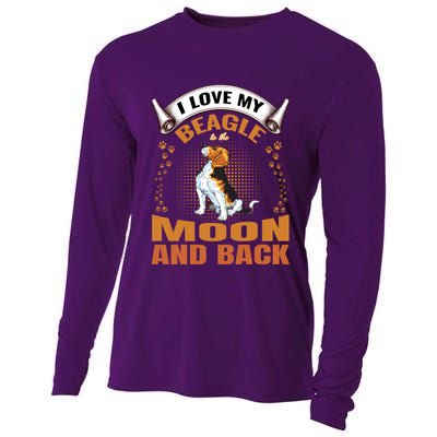 I Love My Beagle To The Moon and Back Cooling Performance Long Sleeve Crew