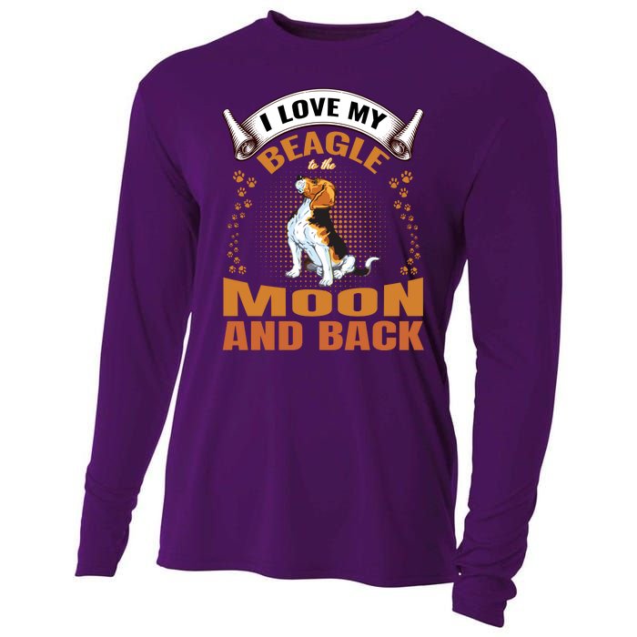 I Love My Beagle To The Moon and Back Cooling Performance Long Sleeve Crew