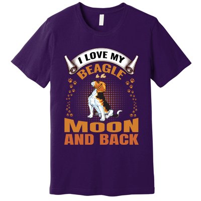 I Love My Beagle To The Moon and Back Premium T-Shirt