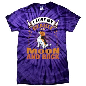 I Love My Beagle To The Moon and Back Tie-Dye T-Shirt