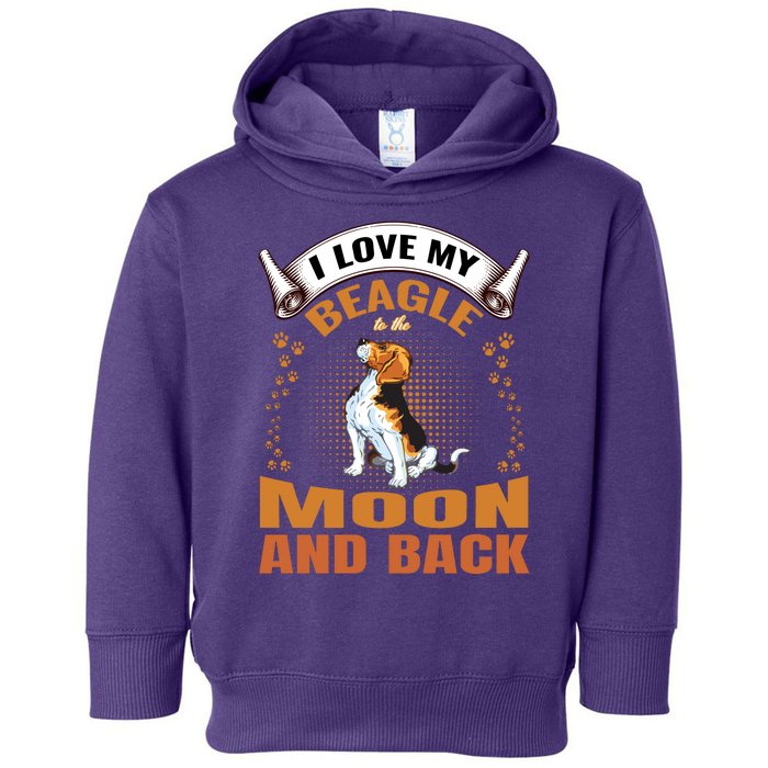 I Love My Beagle To The Moon and Back Toddler Hoodie