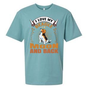 I Love My Beagle To The Moon and Back Sueded Cloud Jersey T-Shirt