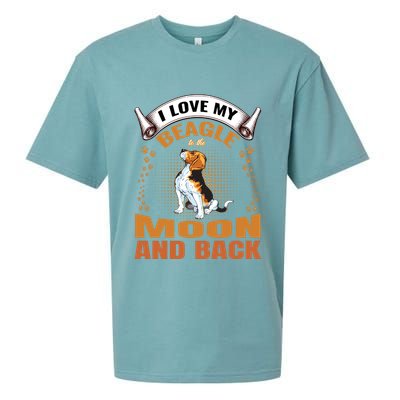I Love My Beagle To The Moon and Back Sueded Cloud Jersey T-Shirt
