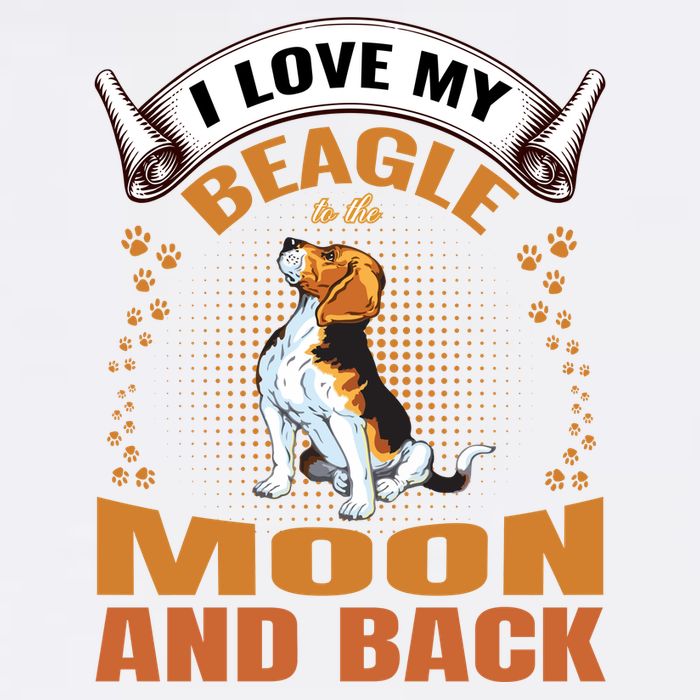 I Love My Beagle To The Moon and Back Garment-Dyed Sweatshirt