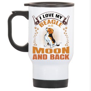 I Love My Beagle To The Moon and Back Stainless Steel Travel Mug