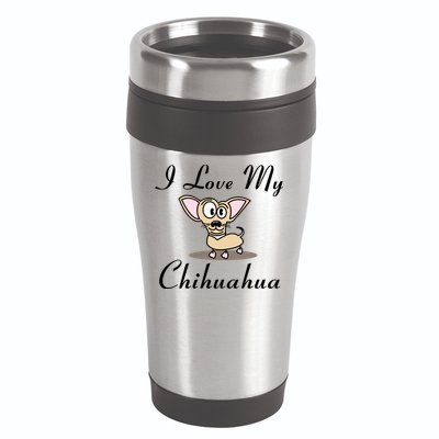 I Love My Chihuahua 16oz Travel Tumbler