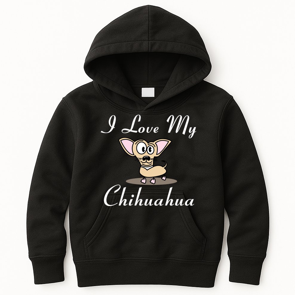 I Love My Chihuahua Kids Hoodie