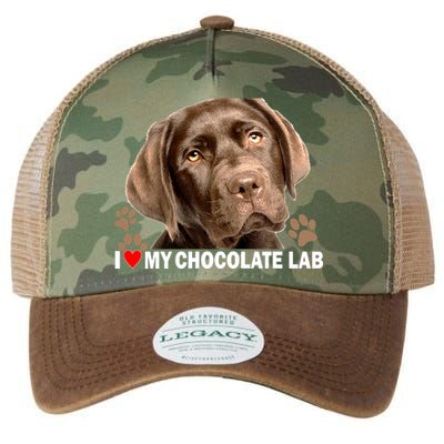 I Love My Chocolate Lab Legacy Tie Dye Trucker Hat