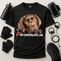 I Love My Chocolate Lab Cooling Performance Crew T-Shirt