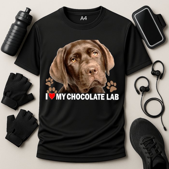 I Love My Chocolate Lab Cooling Performance Crew T-Shirt