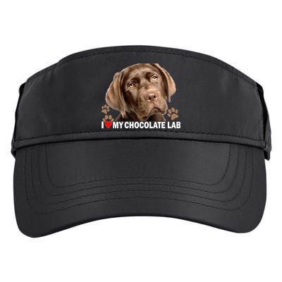 I Love My Chocolate Lab Adult Drive Performance Visor