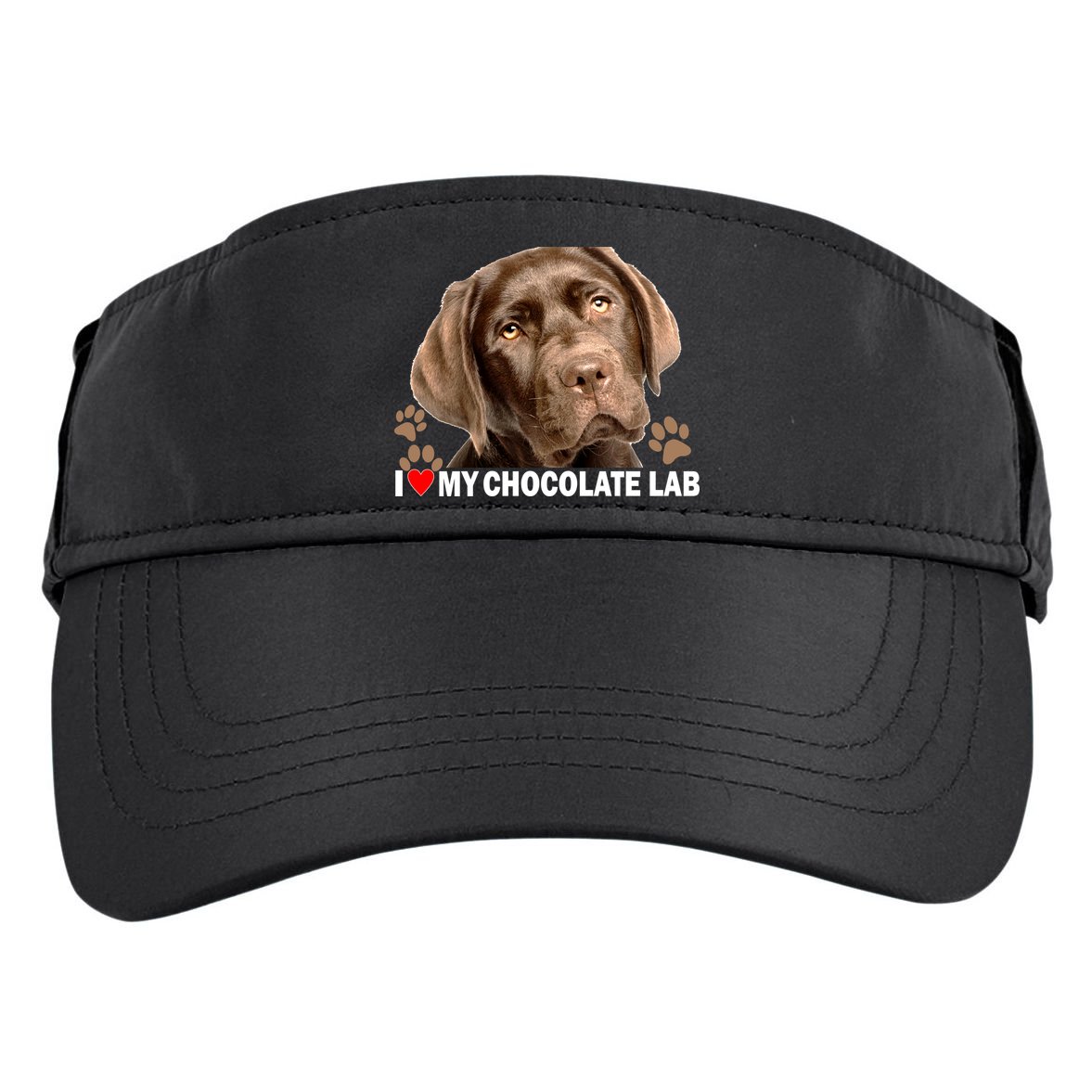 I Love My Chocolate Lab Adult Drive Performance Visor