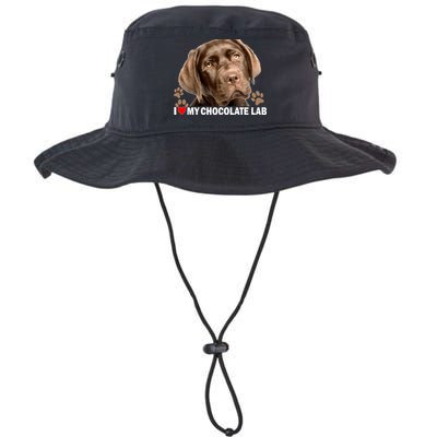 I Love My Chocolate Lab Bucket Hat