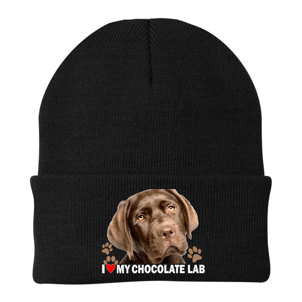 I Love My Chocolate Lab Beanie