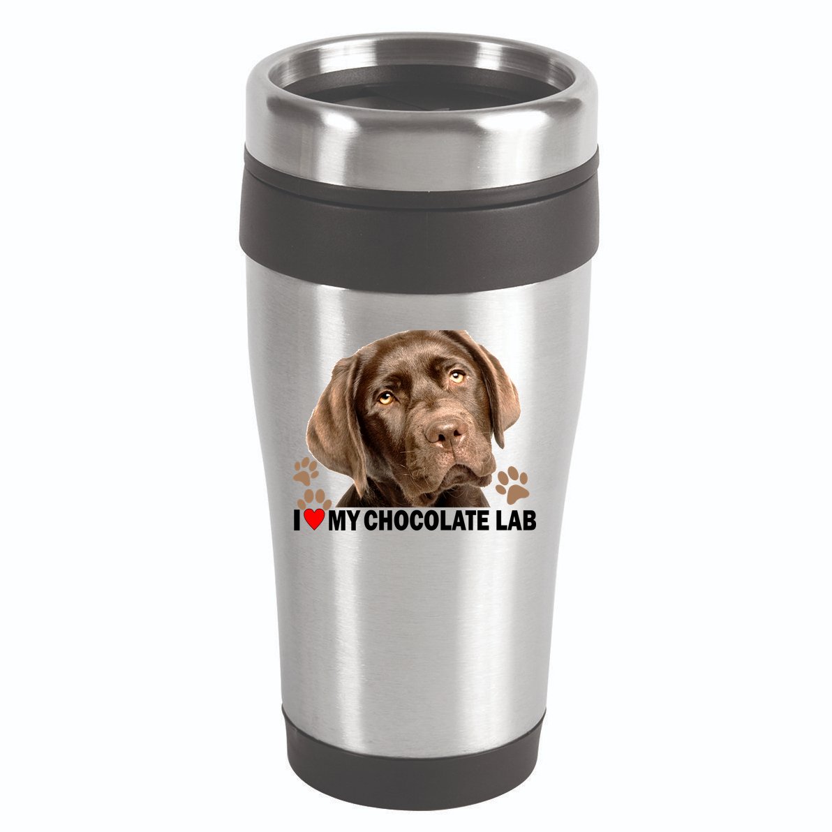 I Love My Chocolate Lab 16oz Travel Tumbler