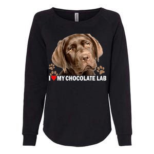 I Love My Chocolate Lab Womens California Wash Sweatshirt