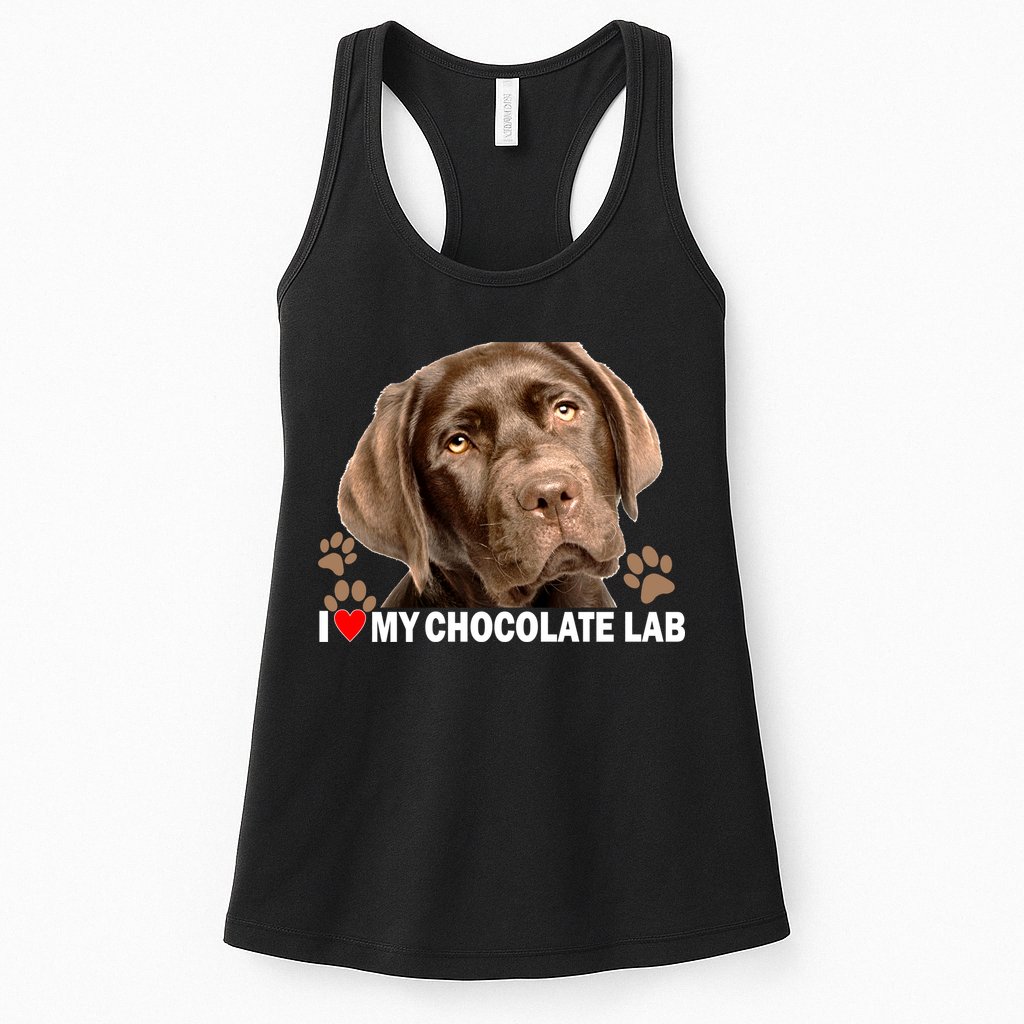 I Love My Chocolate Lab Womens Tank Top