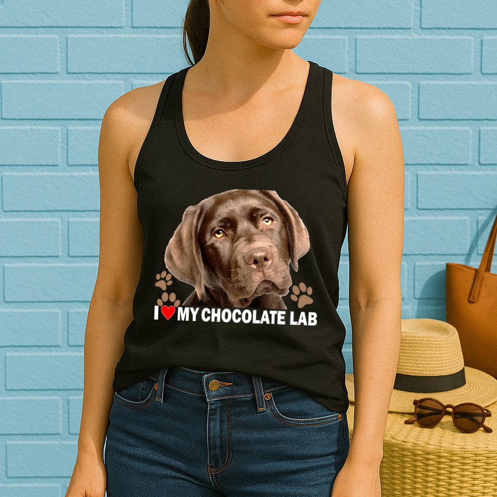 I Love My Chocolate Lab Womens Tank Top