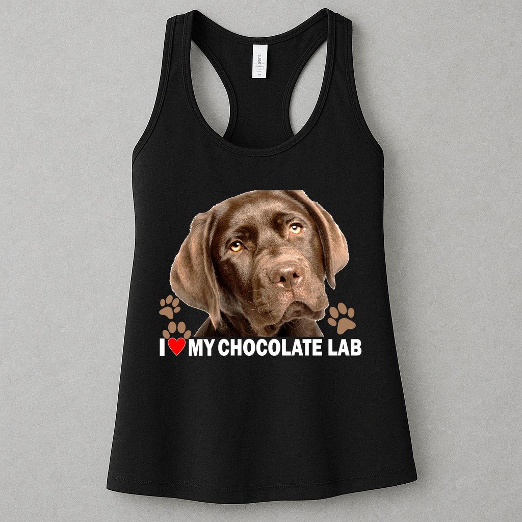I Love My Chocolate Lab Womens Tank Top