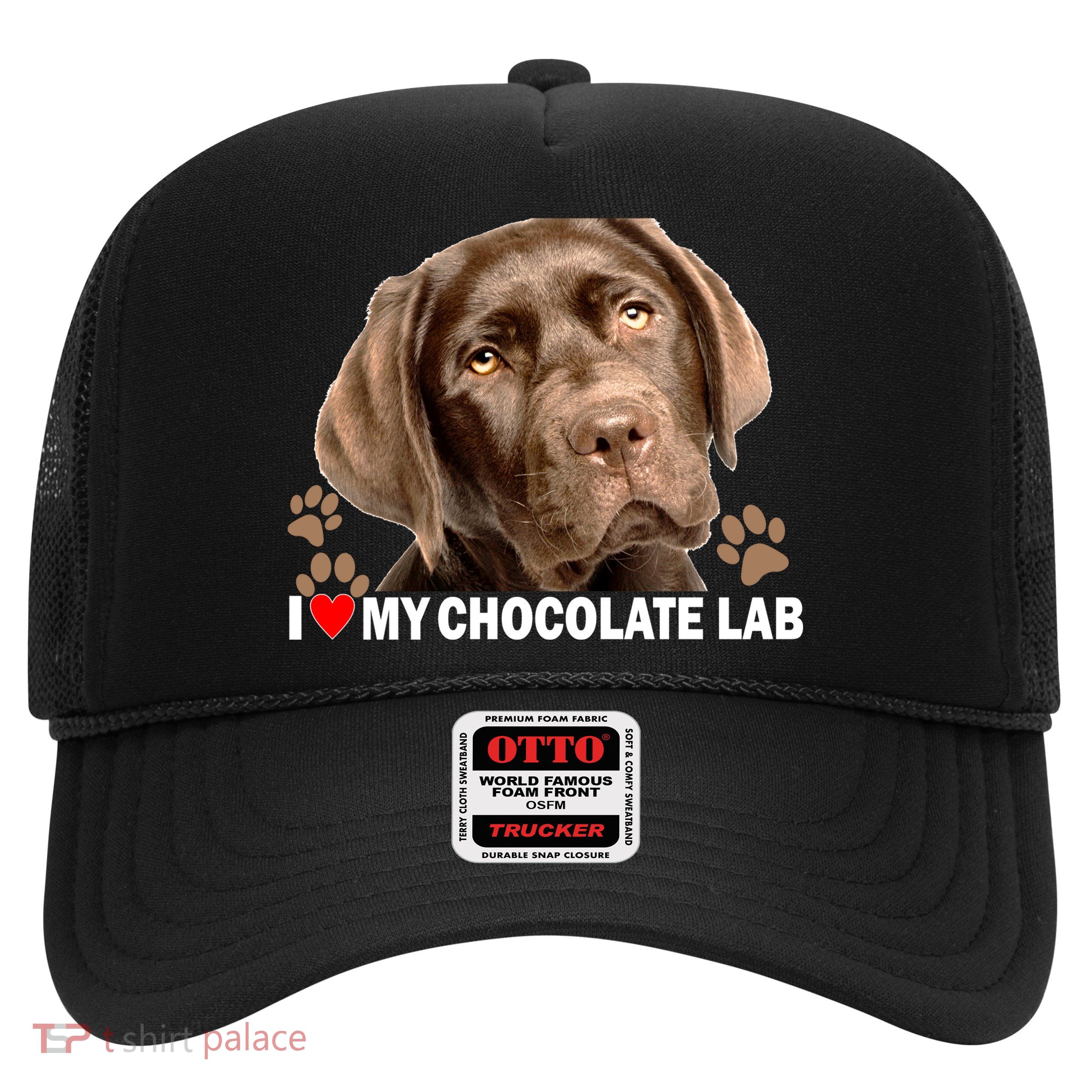 I Love My Chocolate Lab Trucker Hat