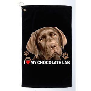 I Love My Chocolate Lab Platinum Collection Golf Towel