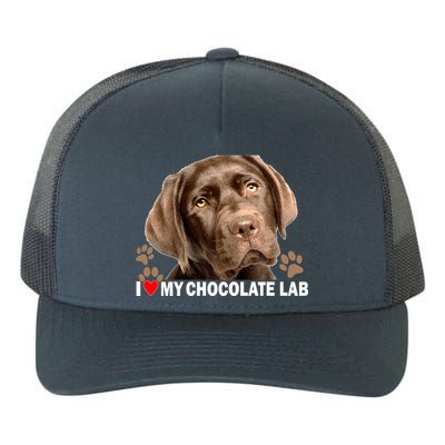 I Love My Chocolate Lab Yupoong Adult 5-Panel Trucker Hat