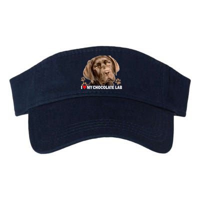 I Love My Chocolate Lab Valucap Bio-Washed Visor