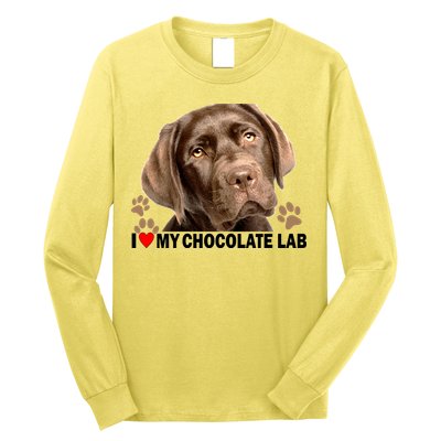 I Love My Chocolate Lab Long Sleeve Shirt