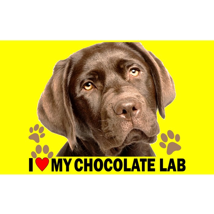 I Love My Chocolate Lab Bumper Sticker