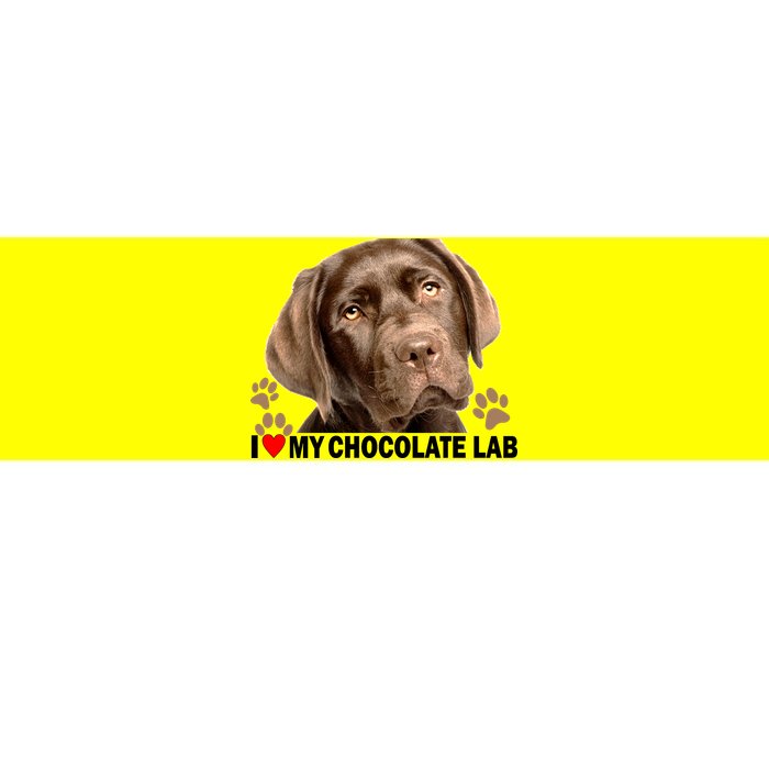 I Love My Chocolate Lab Bumper Sticker