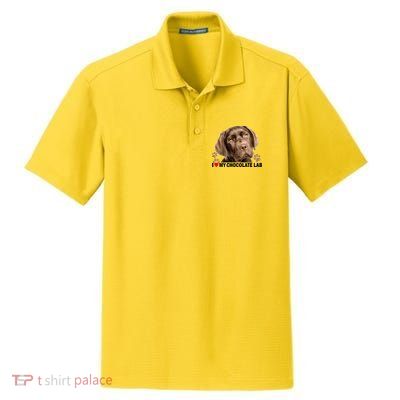 I Love My Chocolate Lab Dry Zone Grid Polo