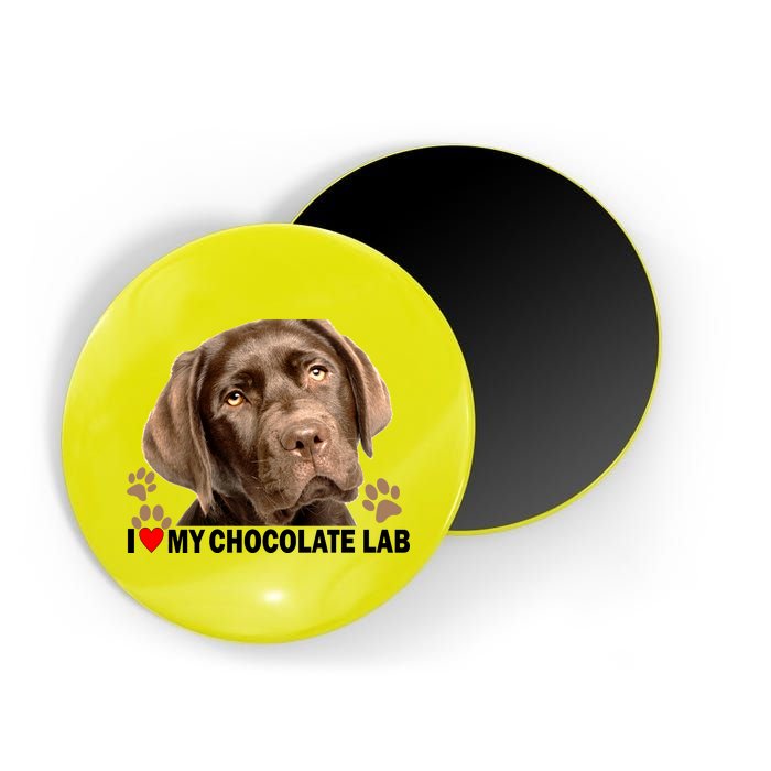 I Love My Chocolate Lab Magnet